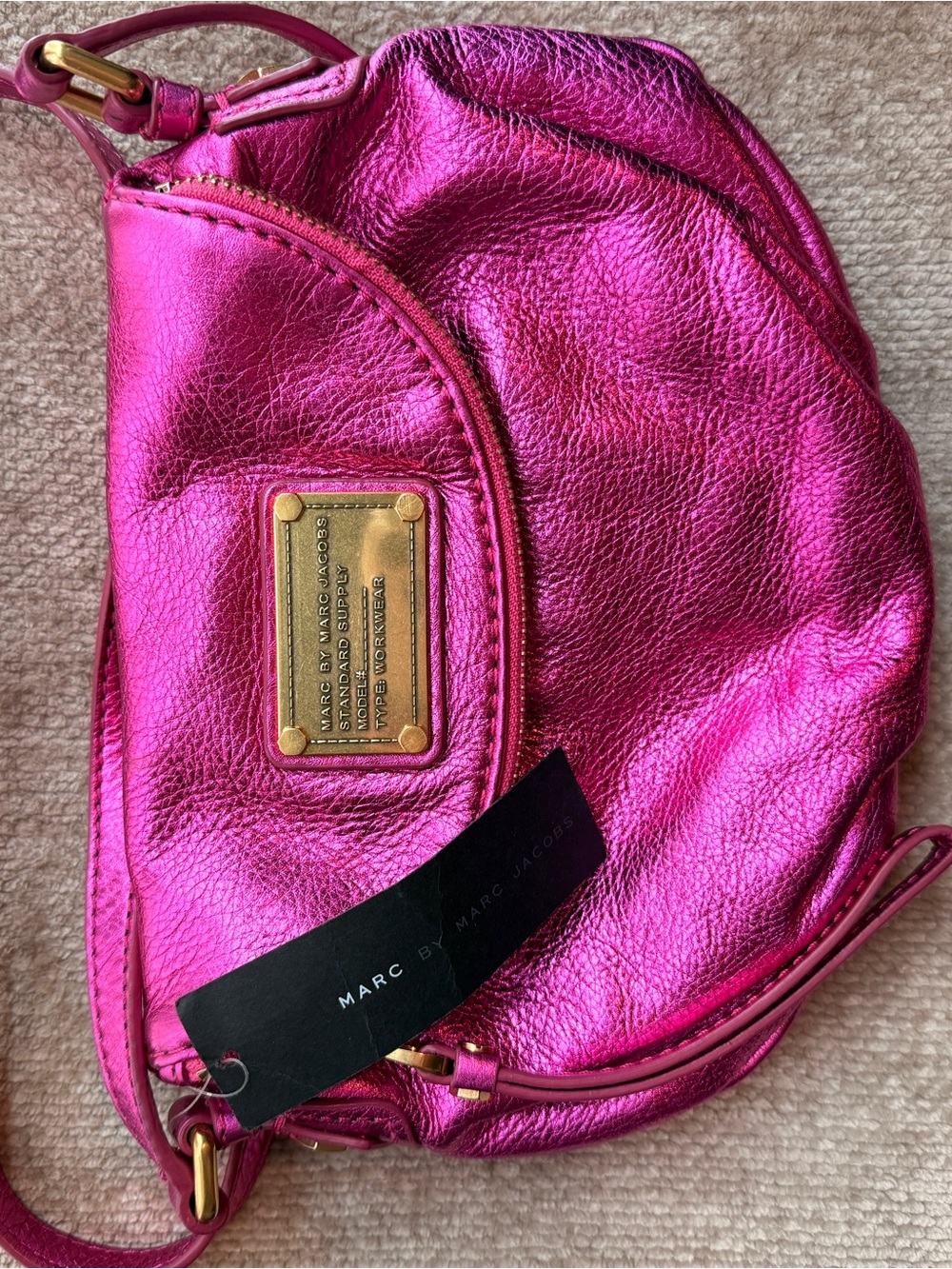Y2K Marc by Marc Jacobs Metallic Classic Q Natasha Leather Crossbody